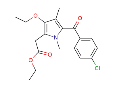 ethyl 5-(p-chlorobenzoyl)-1,4-dimethyl-3-ethoxypyrrole-2-acetate