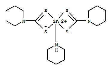 (piperidine)bis(piperidine-1-carbodithioato-S,S')zinc