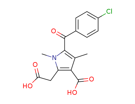 3-carboxy-5-(4-chlorobenzoyl)-1,4-dimethyl-1H-pyrrole-2-acetic acid